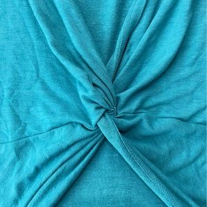 Turquoise twist back top